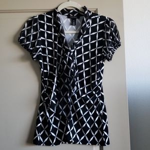 WHBM tie neck top